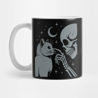 Mystical Black Cute Cat Skeleton Hand Boop Karma Cat Lovers Mug